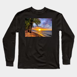 Hawaiian Beach at Sunset Long Sleeve T-Shirt